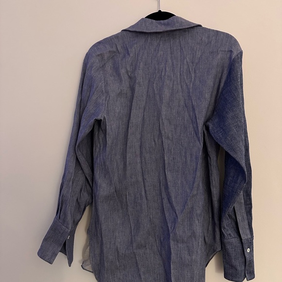 Brand new designer blue button down - Picture 2 of 5